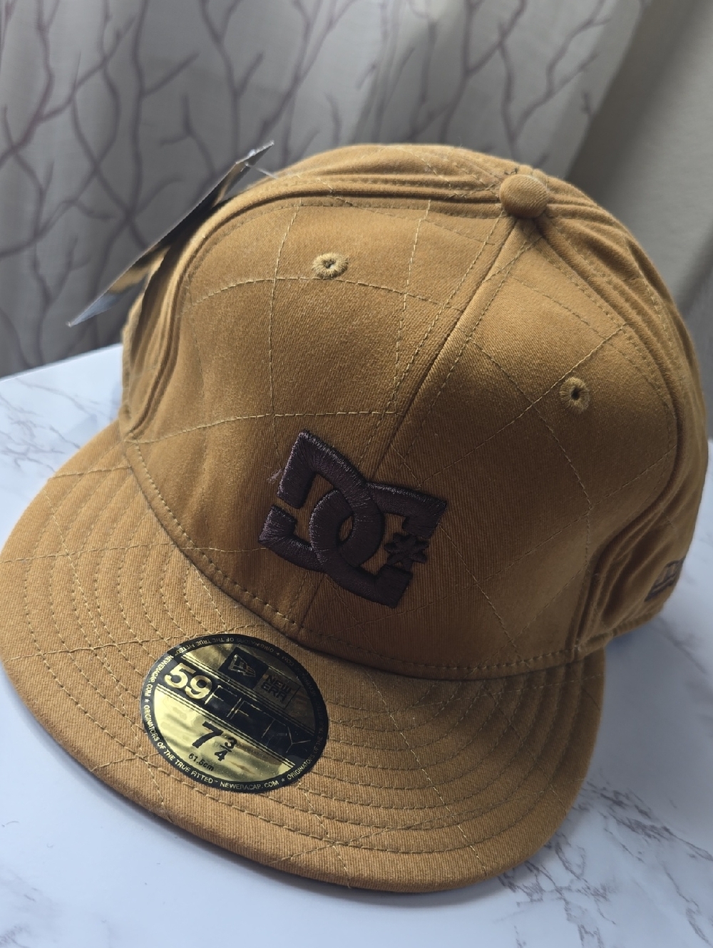 9fifty DC Embroidered Logo Snapback Hat - Mustard Brown